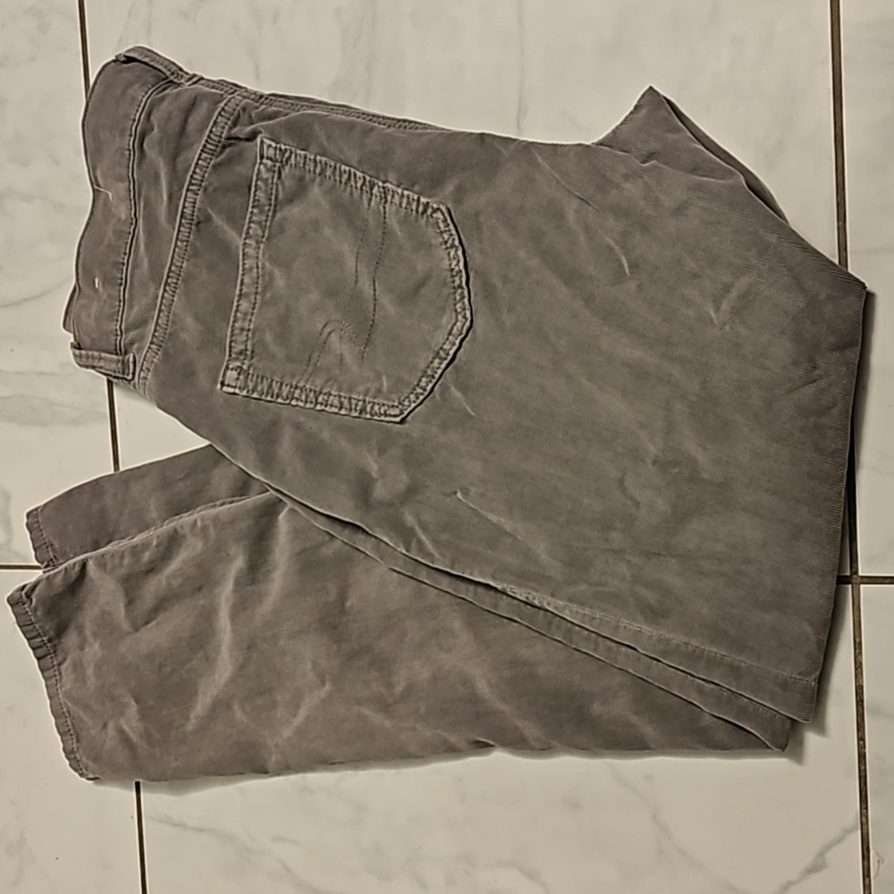 Grey Corduroy Mom Jeans American Eagle